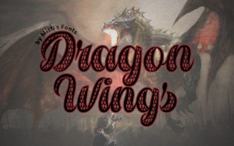 Dragon Wings Display Font Fontlot Com