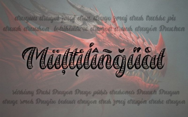 Dragon Wings Display Font Fontlot Com