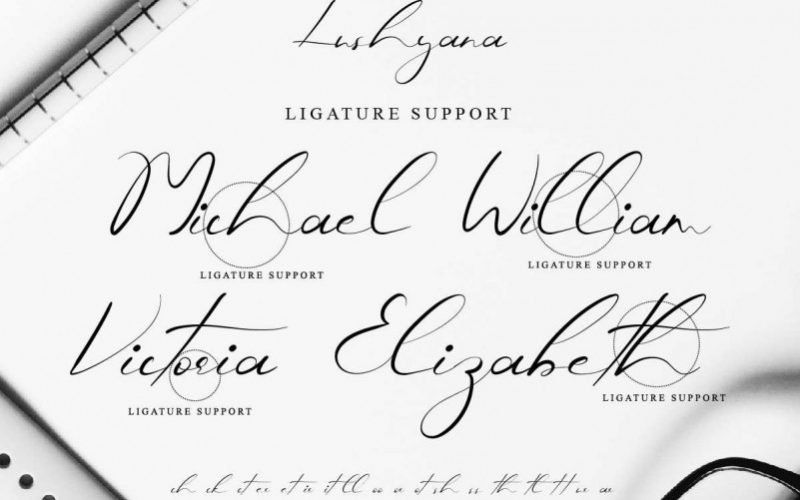 Lushyana Handwritten Font Fontlot Com