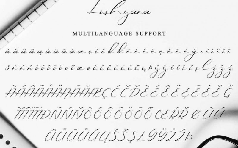Lushyana Handwritten Font Fontlot Com