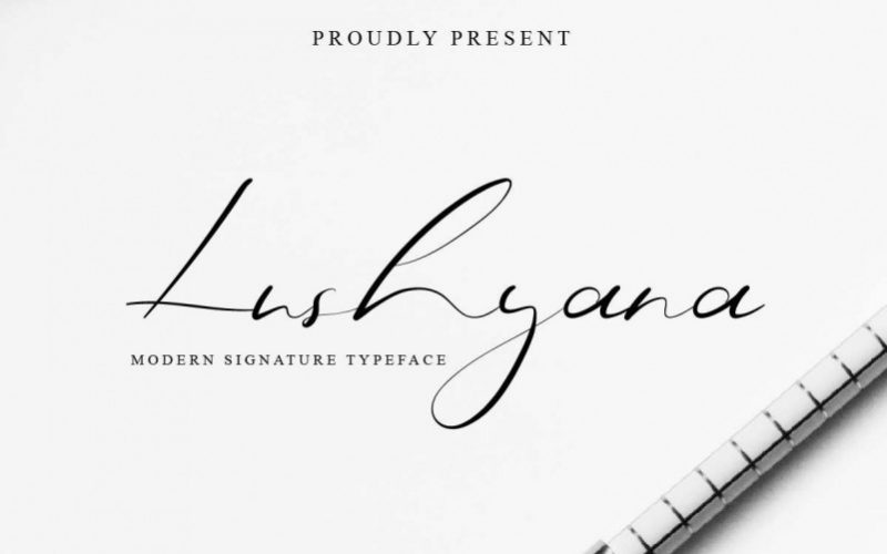 Lushyana Handwritten Font Fontlot Com