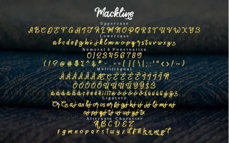 Mackline Script Font Fontlot Com