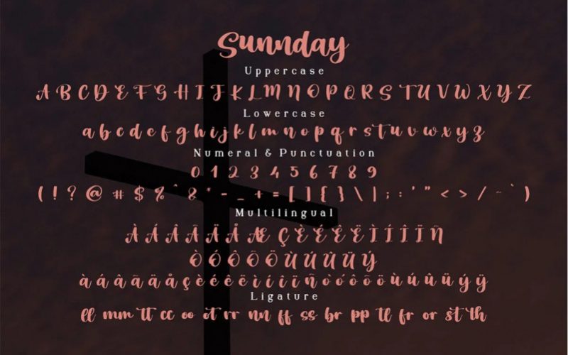 Sunnday Script Font Fontlot Com