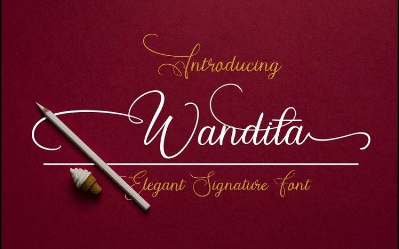 Wandita Calligraphy Font Fontlot Com