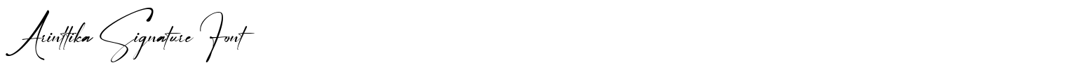 Arinttika Signature Font