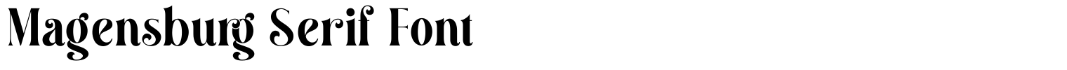 Magensburg Serif Font