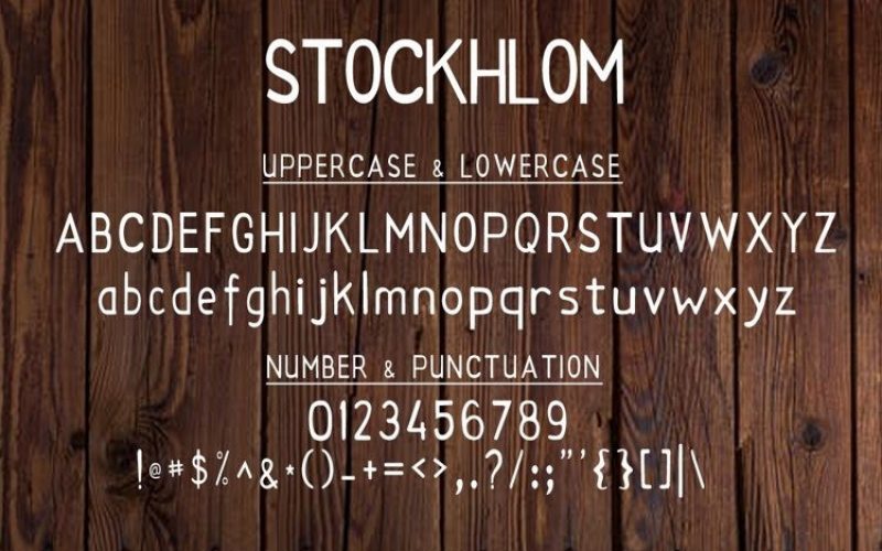 Stockhlom Sans Serif Font Fontlot Com