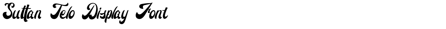 Suttan Telo Display Font