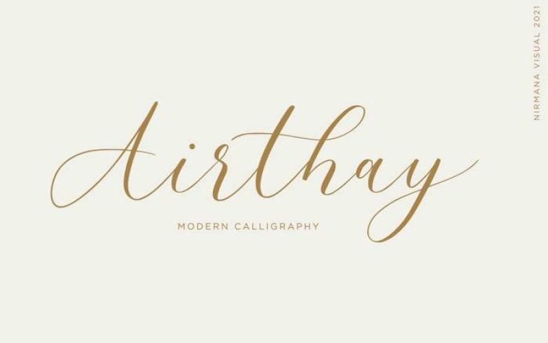 Airthay Handwritten Font Fontlot Com