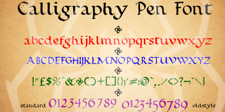 calligraphy pen font