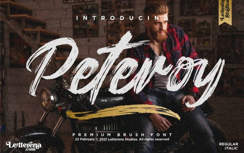 Peteroy Brush Font Fontlot Com