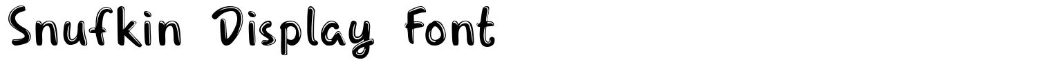Snufkin Display Font