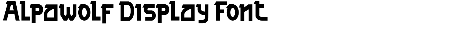 Alpawolf Display Font