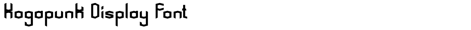 Kogapunk Display Font