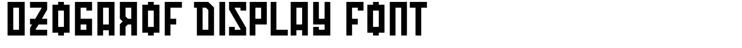 Ozobarof Display Font
