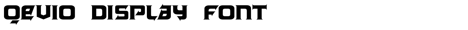 Qevio Display Font