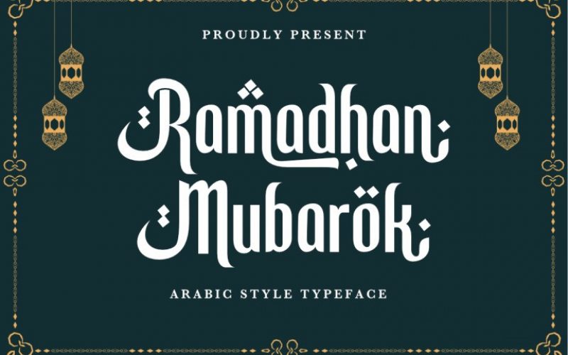 Ramadhan Mubarok Display Font Fontlot Com