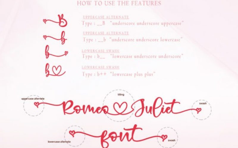 Romeo Juliet Calligraphy Font Fontlot Com