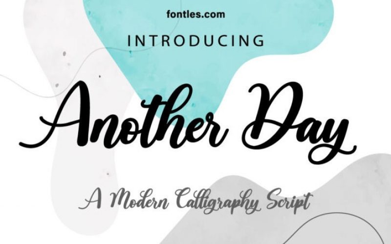 Another Day Script Font Fontlot Com