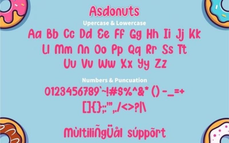 Asdonuts Display Font Fontlot Com