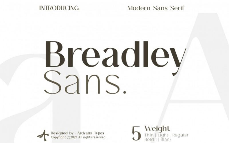 Breadley Sans Serif Font Fontlot Com