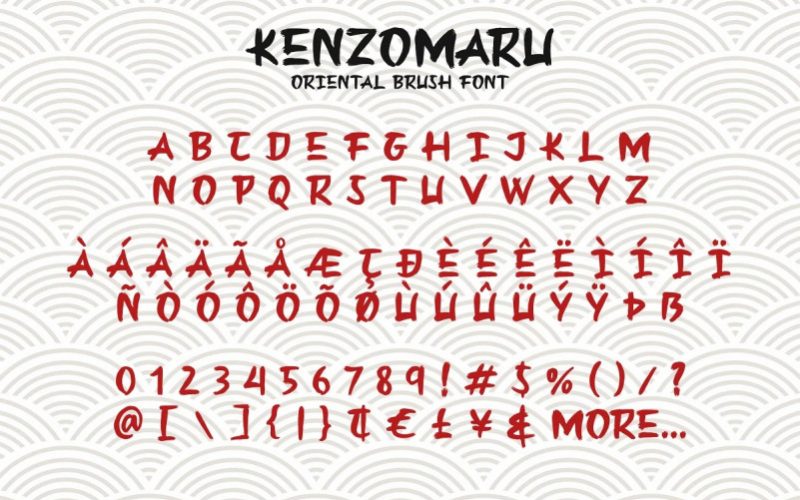 Kenzomaru Brush Font Fontlot Com