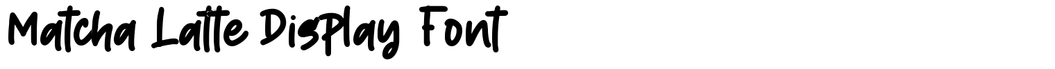 Matcha Latte Display Font