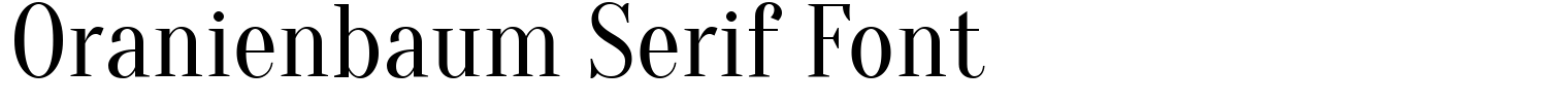 Oranienbaum Serif Font