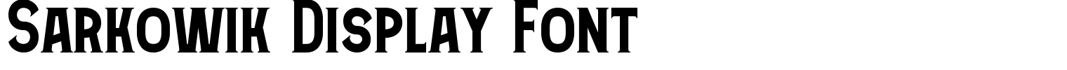Sarkowik Display Font