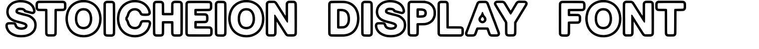 Stoicheion Display Font