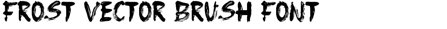 Frost Vector Brush Font