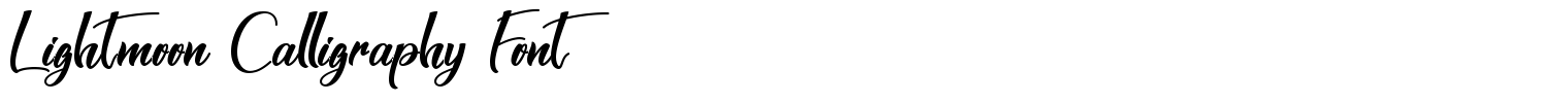 Lightmoon Calligraphy Font