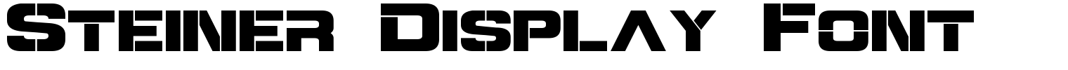 Steiner Display Font