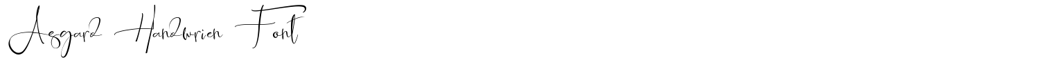 Asgard Handwritten Font