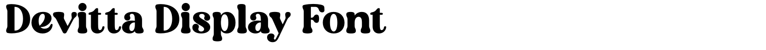 Devitta Display Font