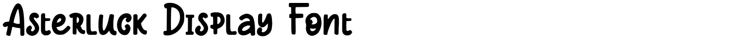 Asterluck Display Font