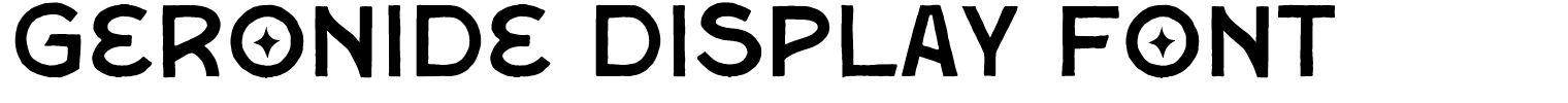 Geronide Display Font