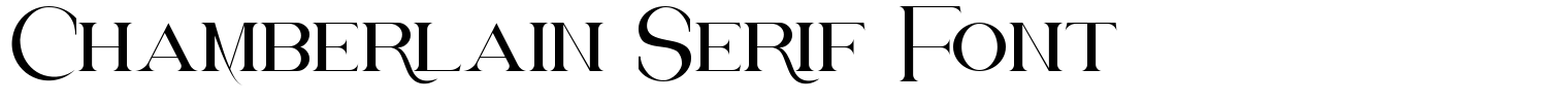 Chamberlain Serif Font