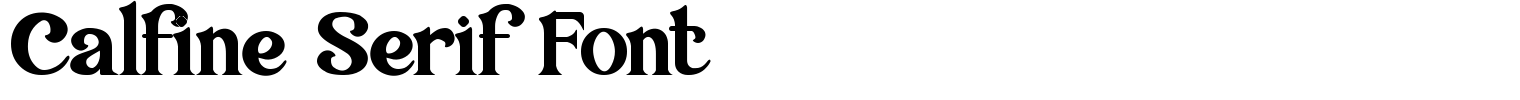 Calfine Serif Font