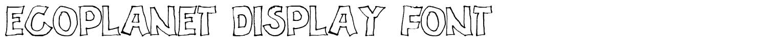 ECOPLANET Display Font