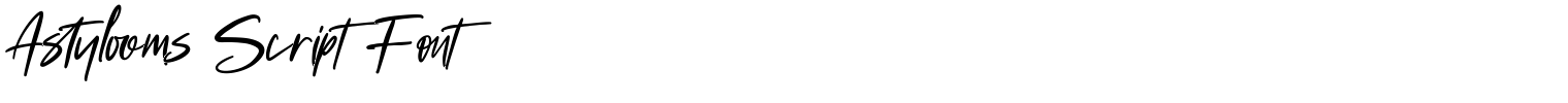 Astylooms Script Font
