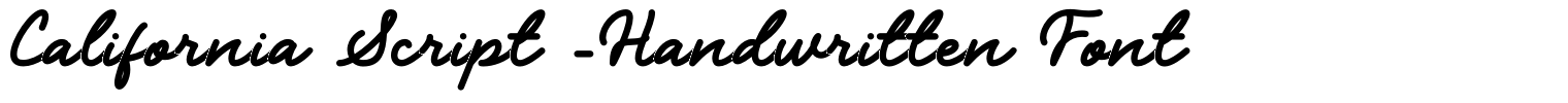 California Script -Handwritten Font