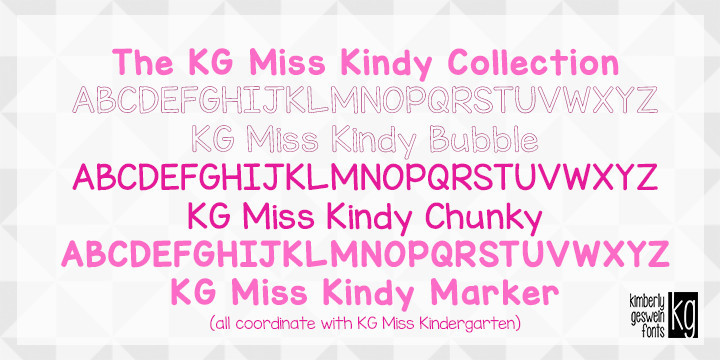 KG Miss Kindy Font 1 kg miss kindy font