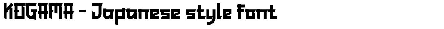 KOGAMA – Japanese style font