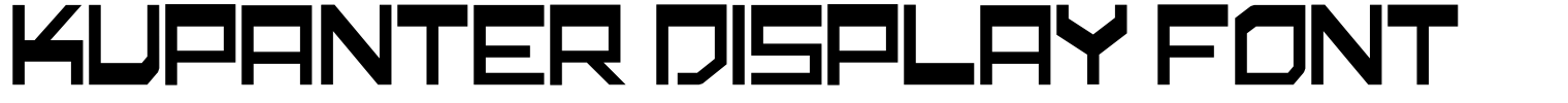 Kupanter Display Font