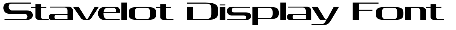 Stavelot Display Font