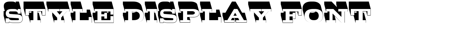 Style Display Font