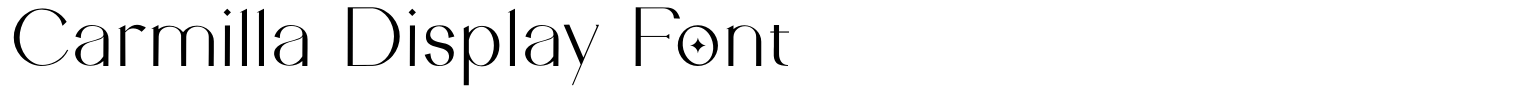 Carmilla Display Font