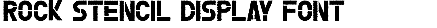 Rock Stencil Display Font