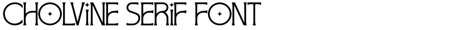 Cholvine Serif Font